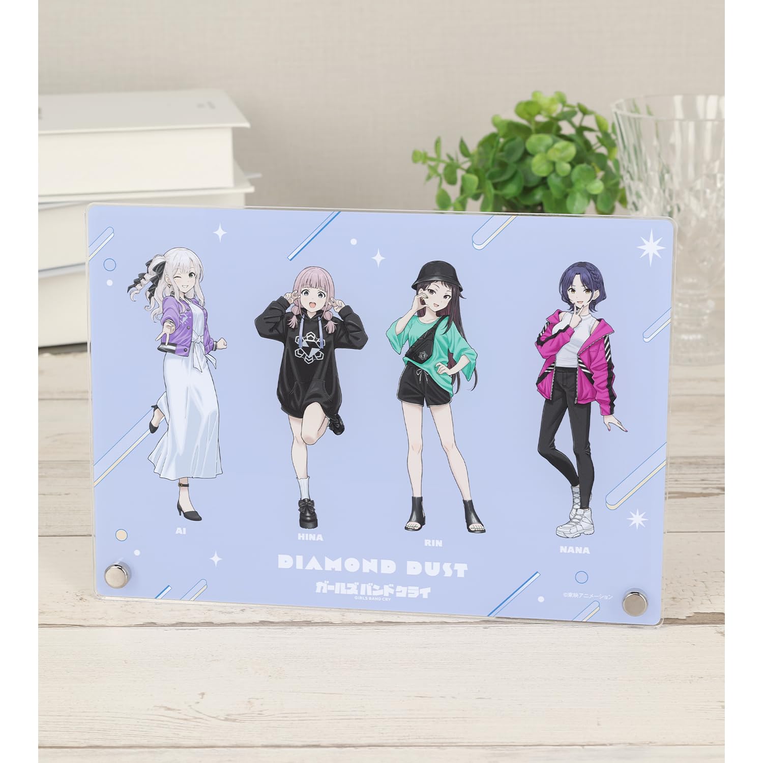 Девочки Группа Cry Оригинальная Иллюстрация Алмазная Пыль Группа Повседневная Одежда Вер. Акриловая панель формата А5