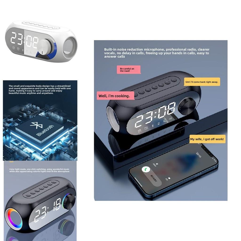 Bluetooth Rgb Bass Portable Clock Speaker With Fm Radio For Home Outdoor Fitness