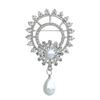 Suit brooch high-end light luxury Ferris wheel niche corsage pin hanging beads with jewelry
