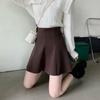 Woolen Skirt for Women  Autumn Winter Plus Size High Waist Small A-line Pleated Skirt Shorts Korean Fashion Clothing