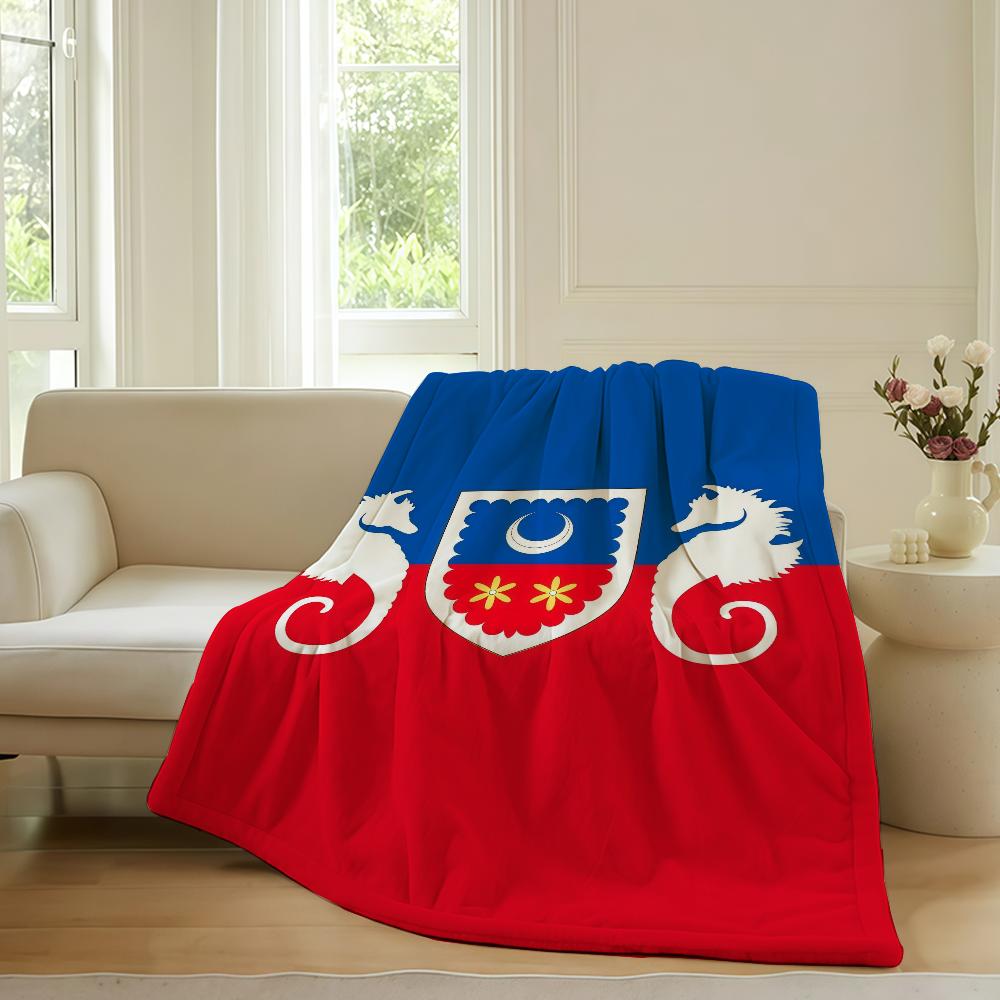 Nation flag M Mayotte flag Blanket For Sofa Office Bed Plane Travel Sleep Read Relax Camping Soft And Warm