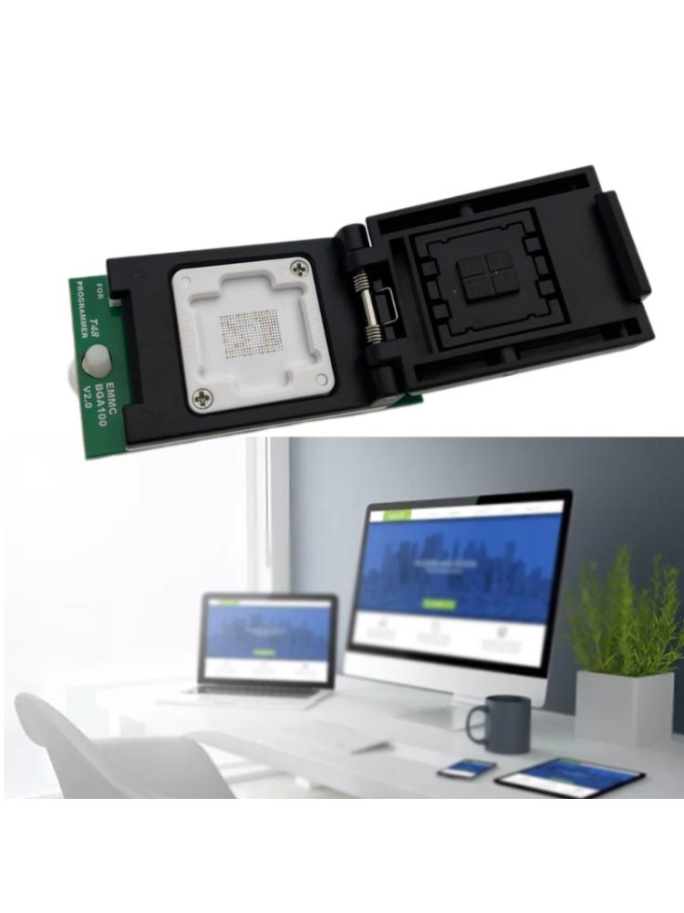EMMC BGA100 Adapter Socket for T48 Programmer V2.0 Double Head Probe Socket Adapter For Circuit Programming Enthusiasts