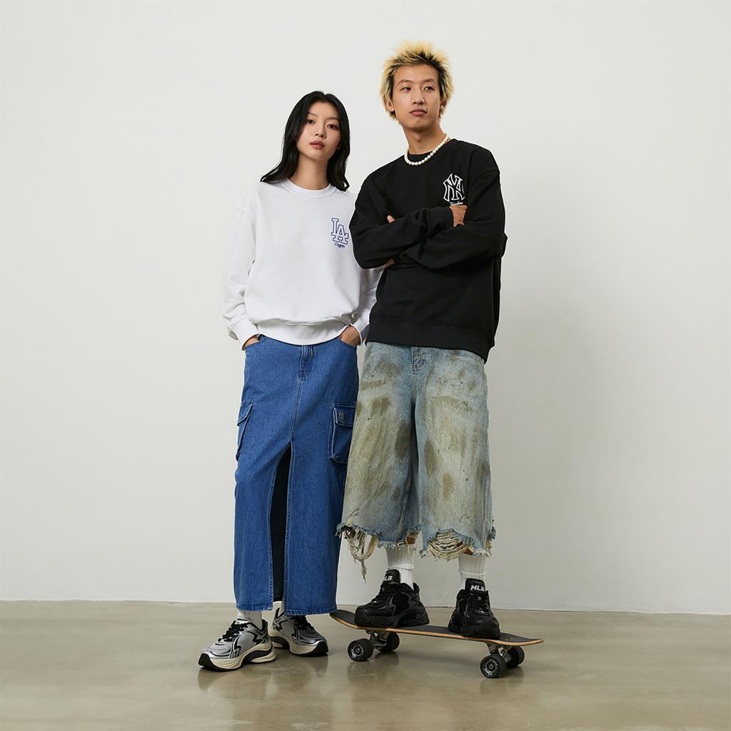 New MLB New York Yankees Basic Collection 24FW American Vintage Sweatshirt Unisex Black 3AMTB9744-50BKS