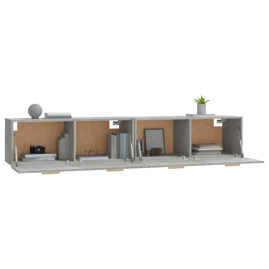 Vidaxl Szafki Wiszące, 2 Szt., Szarość Betonu, 100X36,5X35 Cm