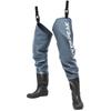 PYKES PEAK Hip Waders for Fishing [Easy To Put on/Thigh, Breathable, Non-Stick Interior, Waterproof PVC, 5 Sizes Available] Hip (Thigh-Length) Waders