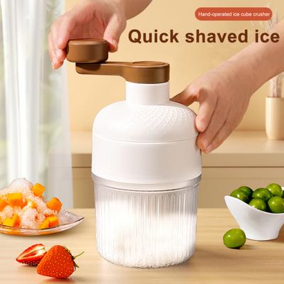Manuelle Slush-Eismaschine Handkurbel Eisrasierer für feines Flocken-Eis und Smoothies Tragbarer Mini-Eisbereiter für den Sommer