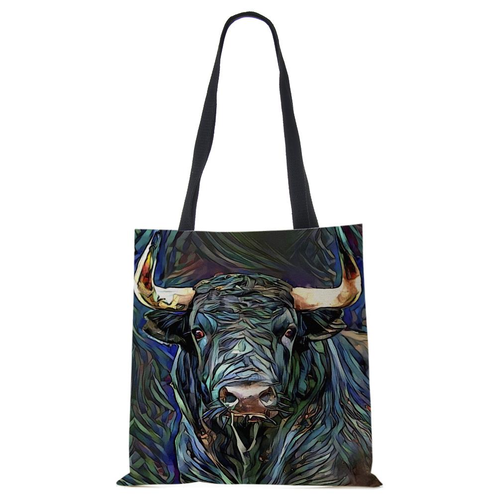 Spaudinys ant drobės nešiojamas ant peties krepšio leopardo pelėda, daugkartinio naudojimo laisvalaikio pirkėjo rankinė 2022 m. Moterų kelionių mokyklos sulankstomi paplūdimio krepšiai