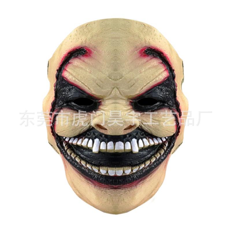 Halloween Bloody Half Face Zombie Mask Walking Dead Sharp Teeth Horror Costume Prop Haunted House