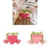 Cute Girl Strawberry Mini Woolen Bag With Snap Closure For Daily Use