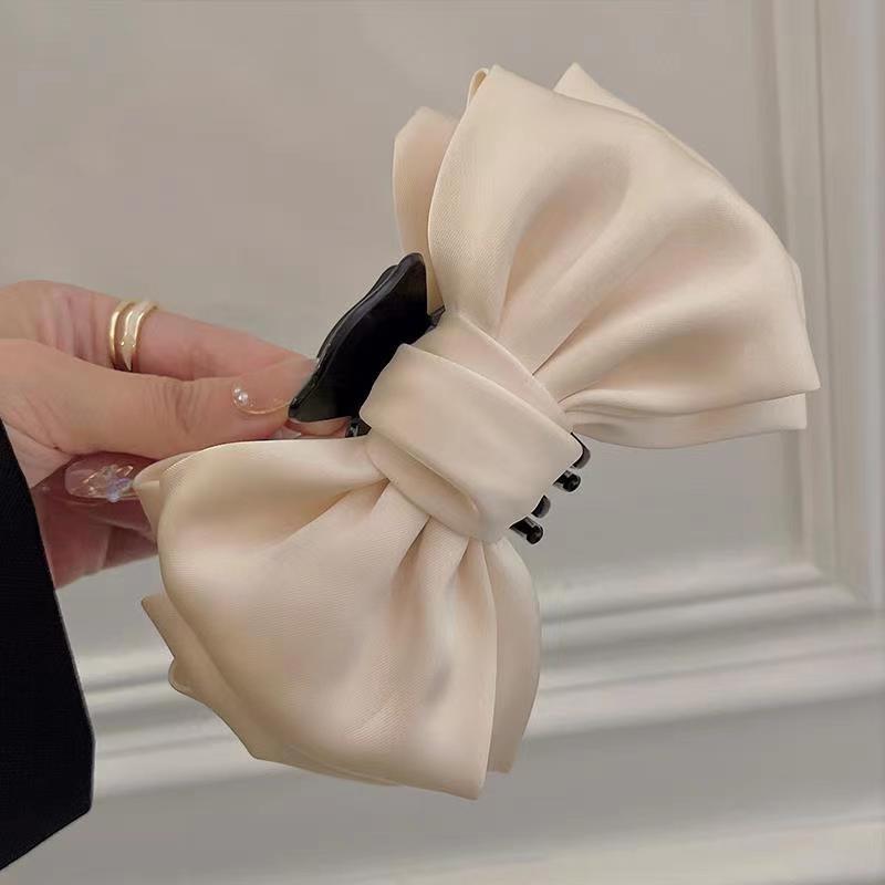 

1pcs Fashion Big Bow Hair Claw Clips for Women Hairclips Girls Large Hair Crab Black Hair Clamp White Hairpins Hair Accessorie белый