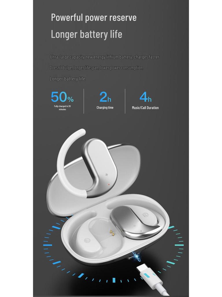 OWS18 Bluetooth Headset: In-ear, Aluminum Alloy, Wireless with Long Battery Life