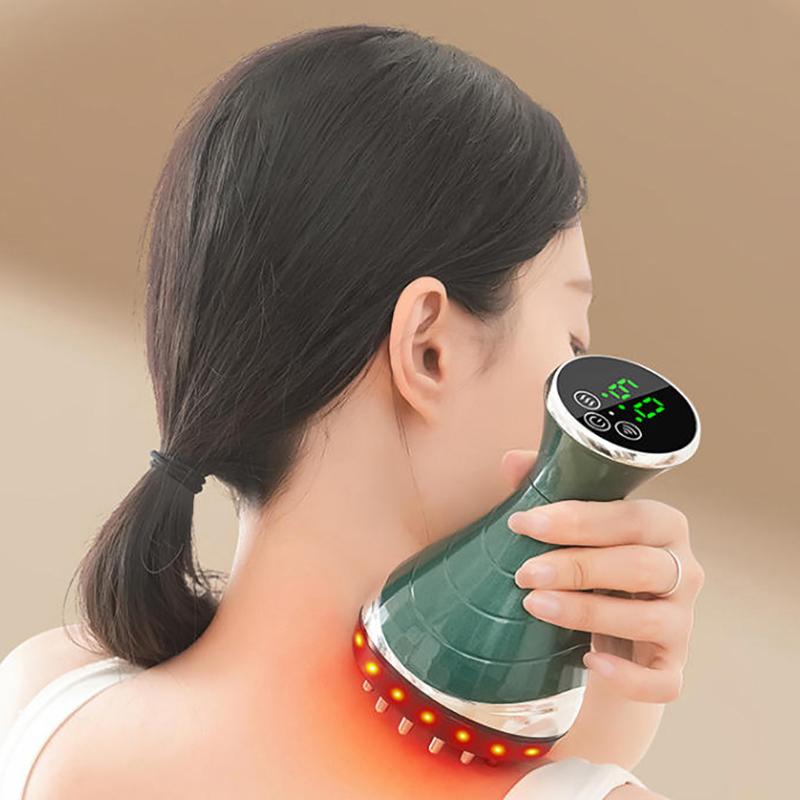 Elektrische Meridianbürste Anti-Cellulite Gua Sha Körpermassagegerät Vibration Mikrostrom Kompressionsschaben Lymphdrainage Pflege