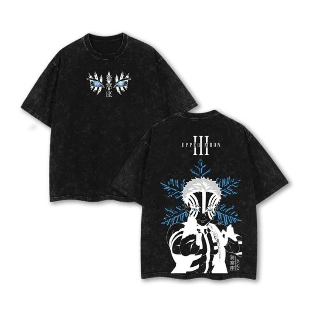 Summer Y2K Ghost Blade Yowoko Washed T-shirt for Daily Wear Street Style Street Style