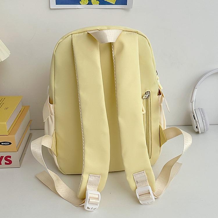 Schoolbag College Wind Milk Yellow Cute School Bag Junior High School Student High School Student Lightweight Versatile Girl Large Capacity Backpack