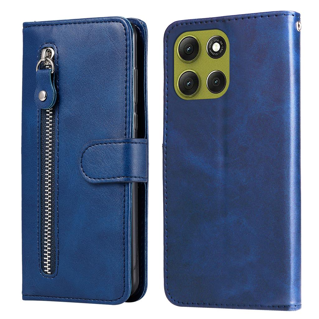 For Motorola Moto G86 Power 5G/G86 5G PU Leather Cases with Zipper Pocket Wallet Phone Cover Stand