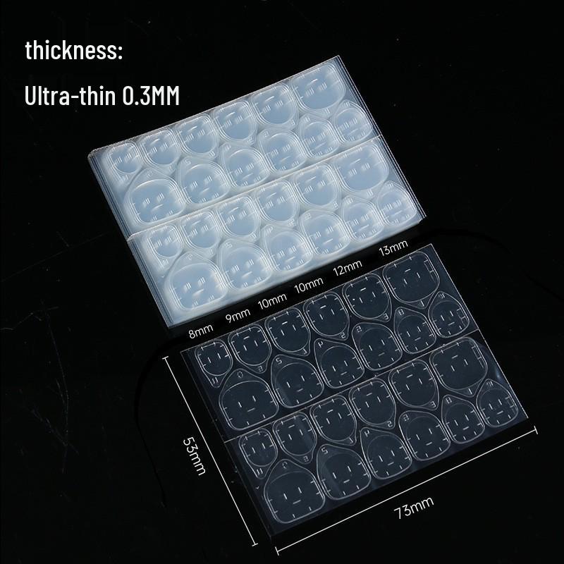 24-Piece Waterproof Yellow Nail Art Set with Strong Viscosity Jelly Glue & Double-Sided Adhesive Stickers
