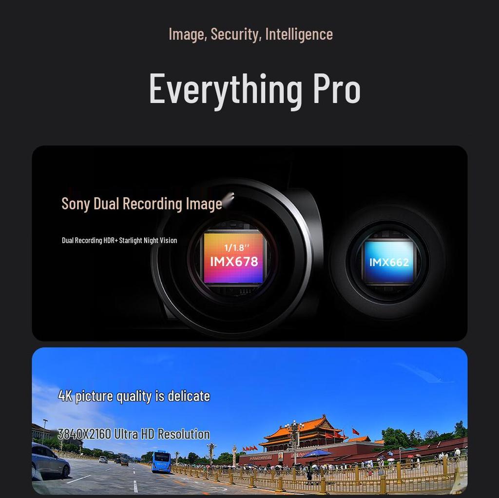 70mai A810pro 4K Ultra HD Dual Channel Dash Cam with Night Vision (2025 Model)
