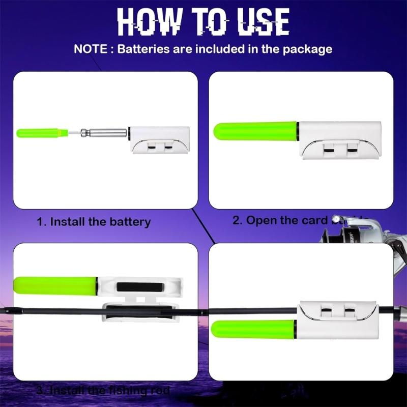 Waterproof LED Fishing Light With Rechargeable Battery Fishing Float Light For Night Fishing In Lake Rivers And Sea