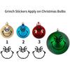 20 stk Grinch-klistremerker, Grinch-juledekorasjoner Ansiktsdekor Vinylklistremerke, Grinchmas DIY-pynt, Klistremerker