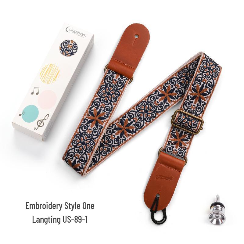 Ethnic Style Jacquard Embroidery Ukulele Shoulder Strap