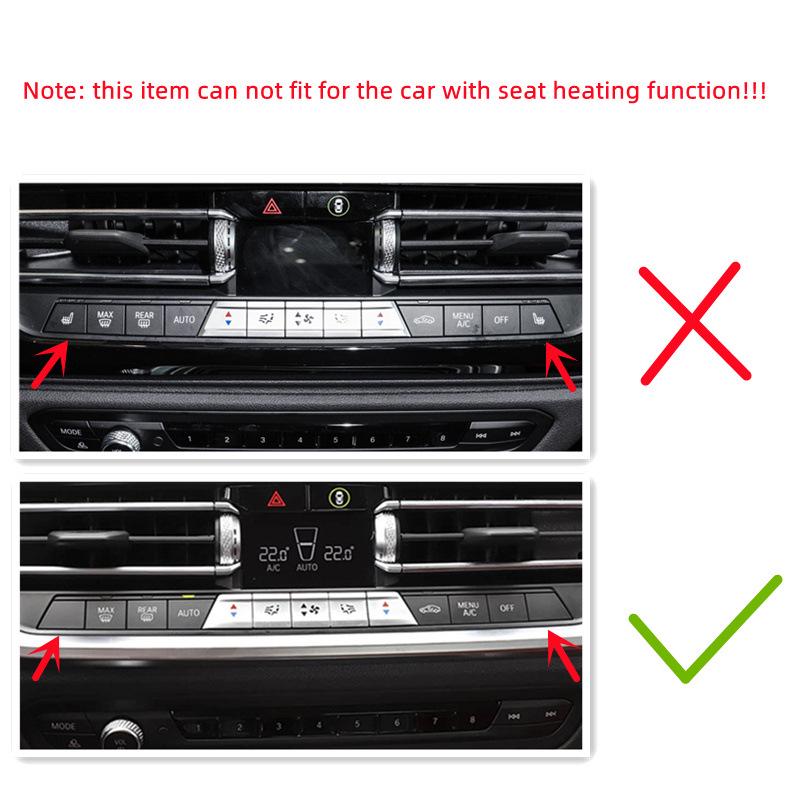 BMW 3 Series G20/G28 Air Conditioning Button 8-Piece Set - Piano Finish