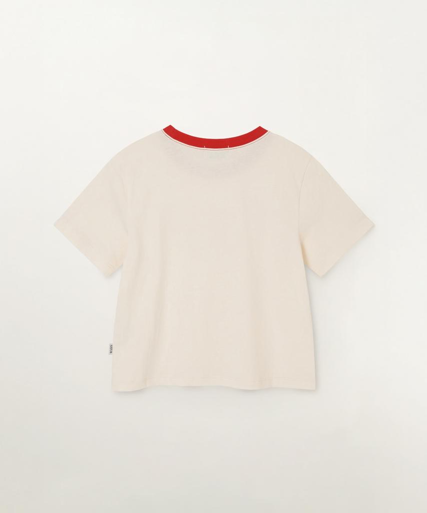 Seteo (W) New Bon Voyage Graphic Short Sleeve T-Shirt Cream