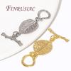 2/4Pcs 18K Real Gold Plated Brass OT Clasps Toggle Clasp For Jewelry Making,High Quality Bracelets Clasps Connector Findings