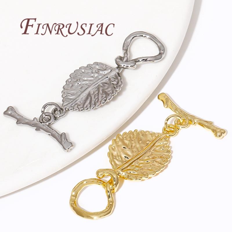 2/4Pcs 18K Real Gold Plated Brass OT Clasps Toggle Clasp For Jewelry Making,High Quality Bracelets Clasps Connector Findings
