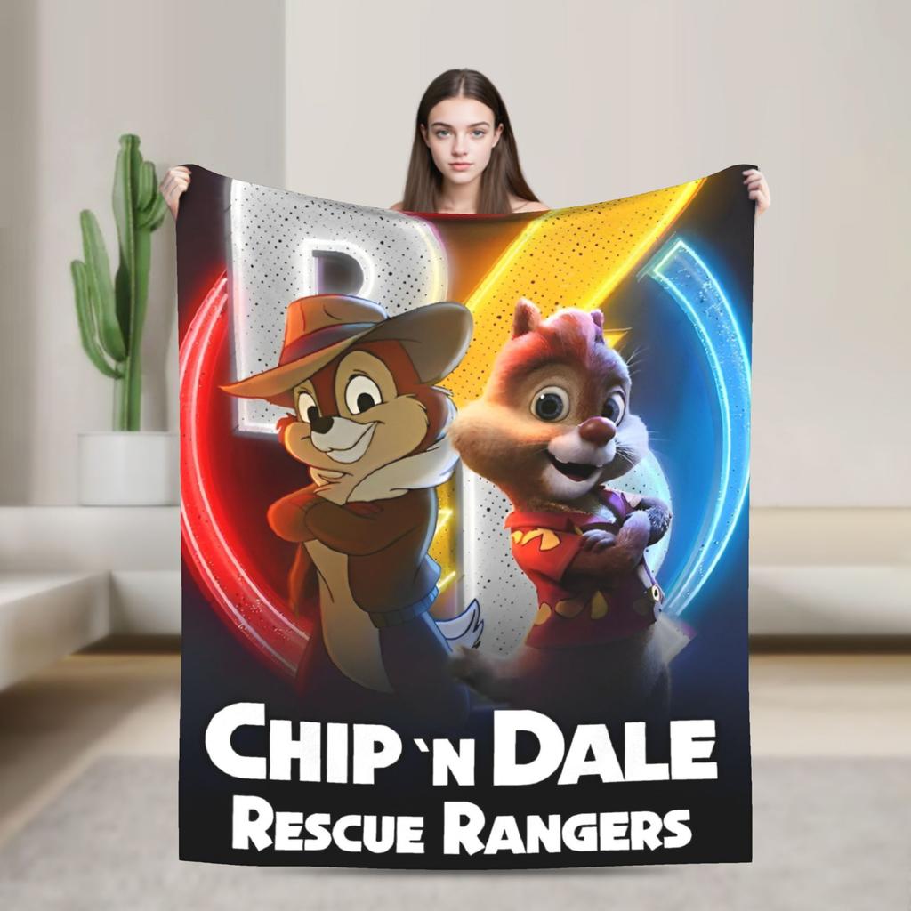 Chip 'n' Dale And Friends Wool Blankets Cartoon Customized Throw Blanket for Home 200x150cm Plush Thin Quilt