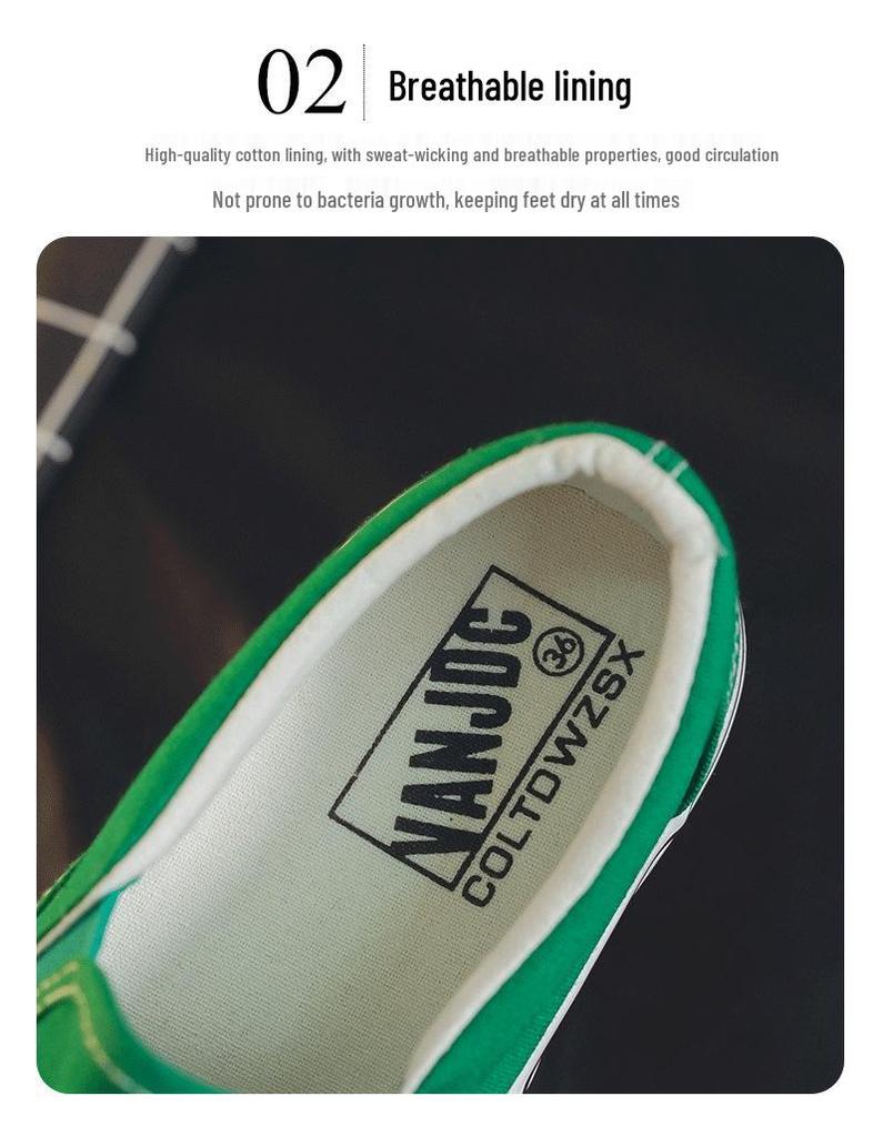 Women's Canvas Slip-On Shoes - 2025 Summer Korean Style Casual Sneakers