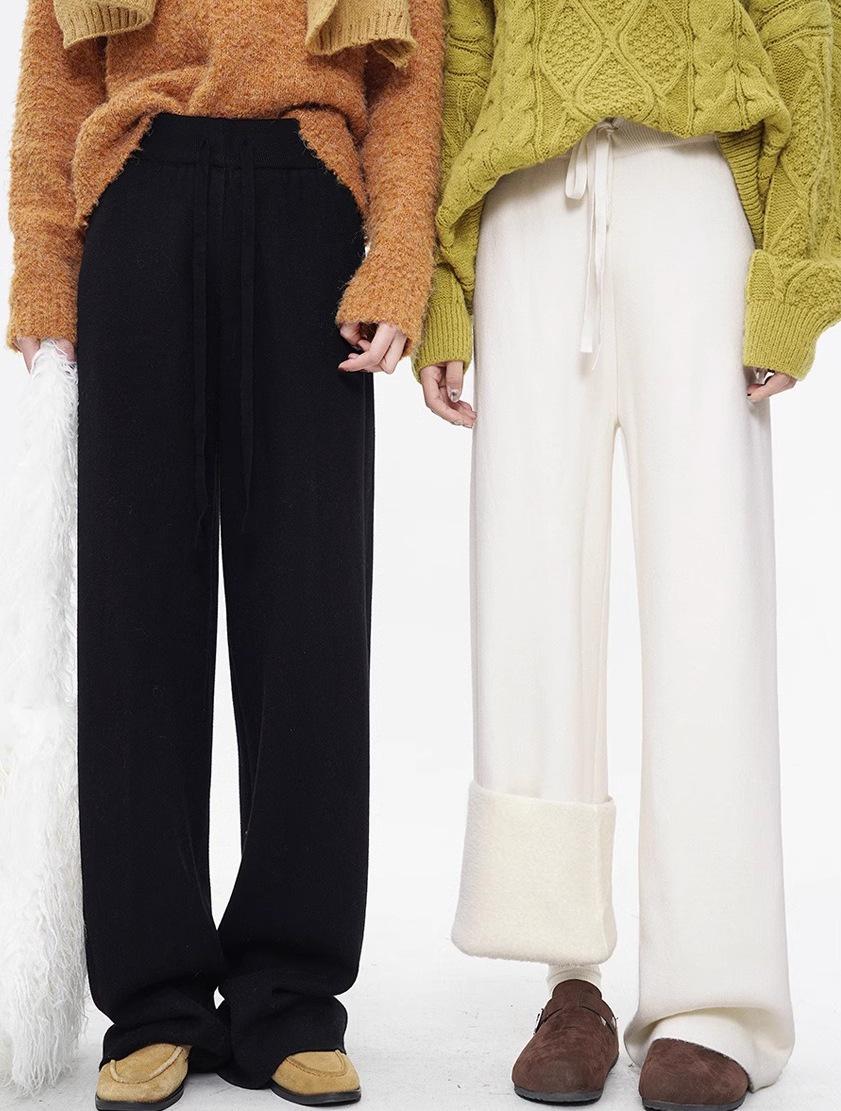 

Женские зимние брюки из плюшевого трикотажа Ultra-Comfort — непринужденно повседневные и уютные Small чёрный