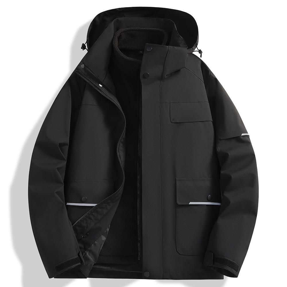Winter Three-in-one Jacket Trendy Loose and Handsome Casual Jacket Men and Women Couples Top Jacket