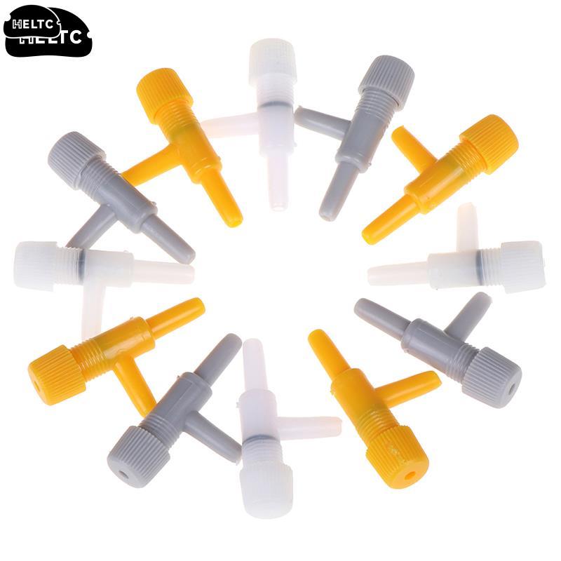 10Pcs Aquarium Air Control Valve  Aquarium Air Line Tubing Fish Tank Oxygen Air Pump Volume Flow Control Valve Yellow