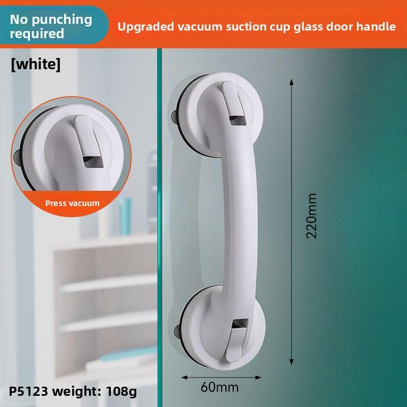 1 st Sugkoppshandtag för Glasdörr - Utan Hål, Skadefritt Handtag för Badrumsskjutdörr, för Skåp, Garderober, Kylskåp