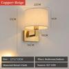 LED Wall Lamp Round Fabric Lampshade with 3W 360° Rotation Spotlight Reading Light  Modern Wall Sconce for Bedroom Bedside Hotel