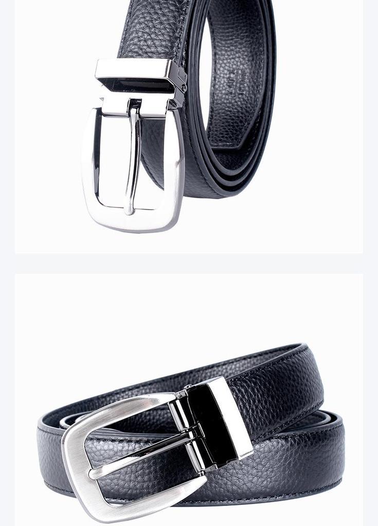Herren Gürtel aus echtem Leder mit Dornschließe - 3,0 cm breit, Oberleder Rindsleder, Vielseitig für Business & Freizeit