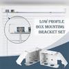 6 Pieces Vertical Blind Bracket White Profile Box Mounting Bracket Replacement
