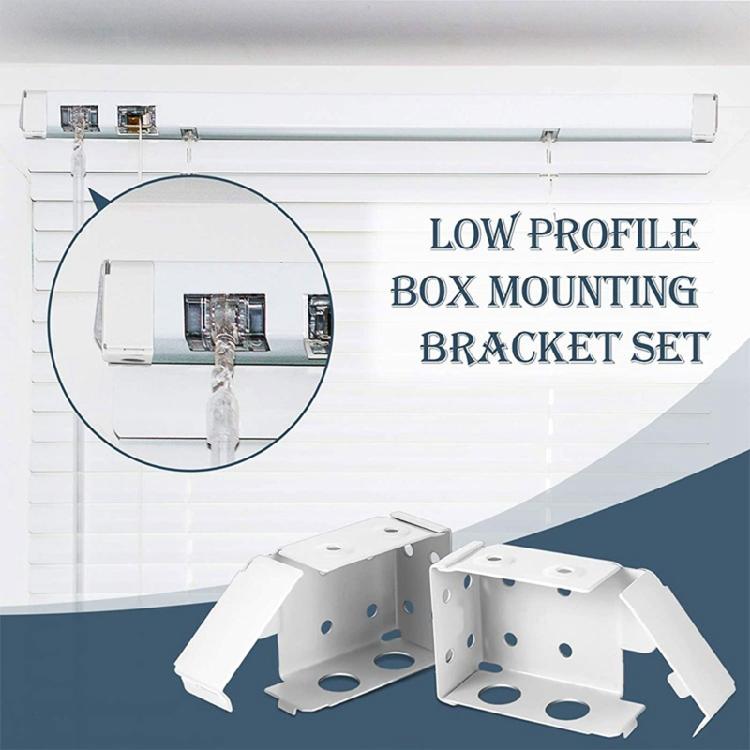 6 Pieces Vertical Blind Bracket White Profile Box Mounting Bracket Replacement