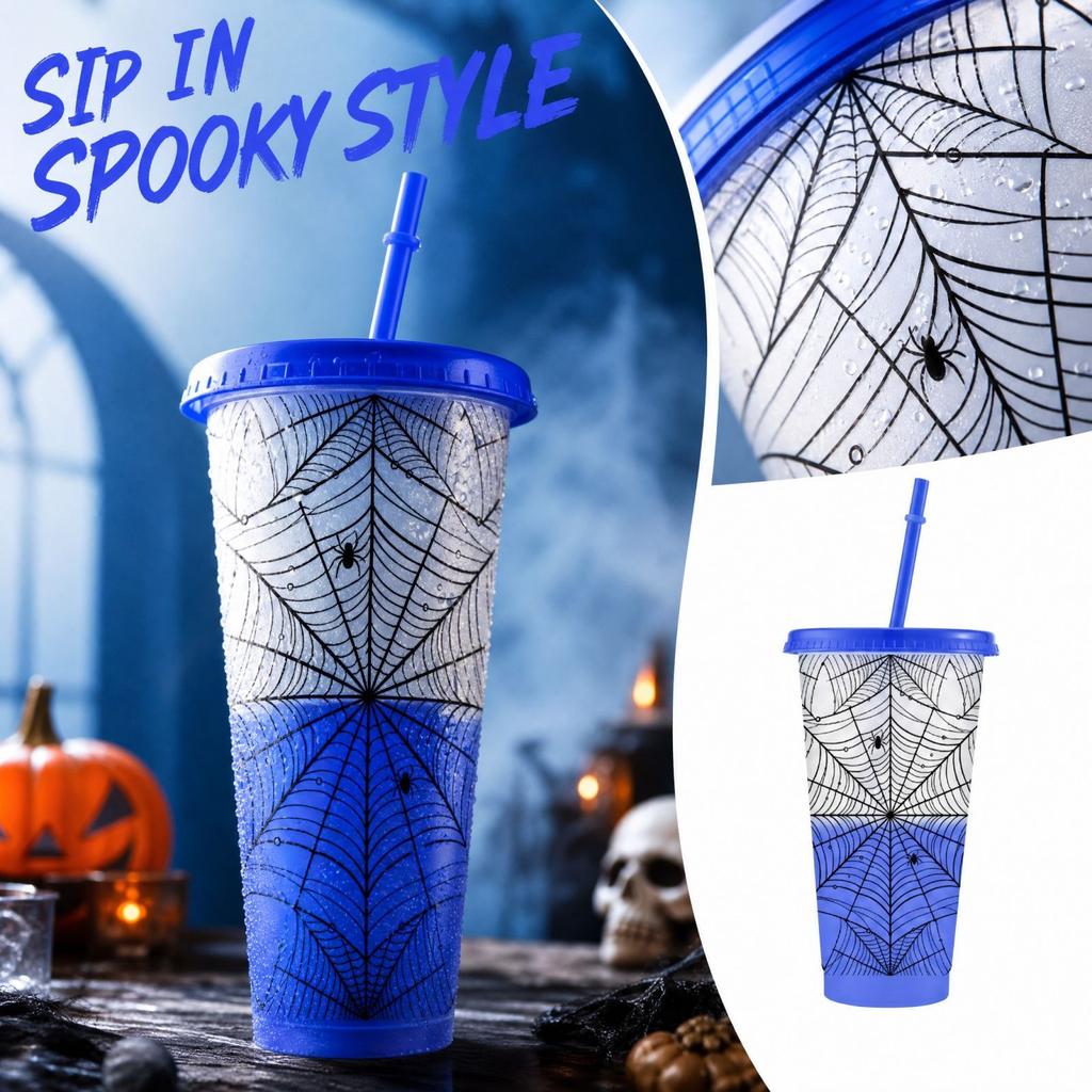 Large Capacity 24oz Color Changing Cup with Pattern for Cold Drinks and