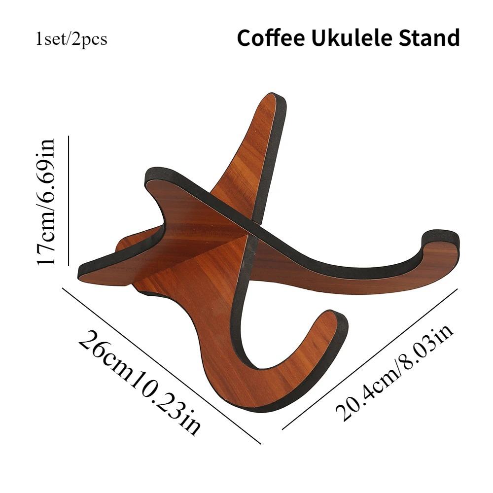 1PC Portable Ukulele Stand - X-Frame Folding Holder W/ Non-Slip Padded, for Concert, Stage & Home Display Accessory