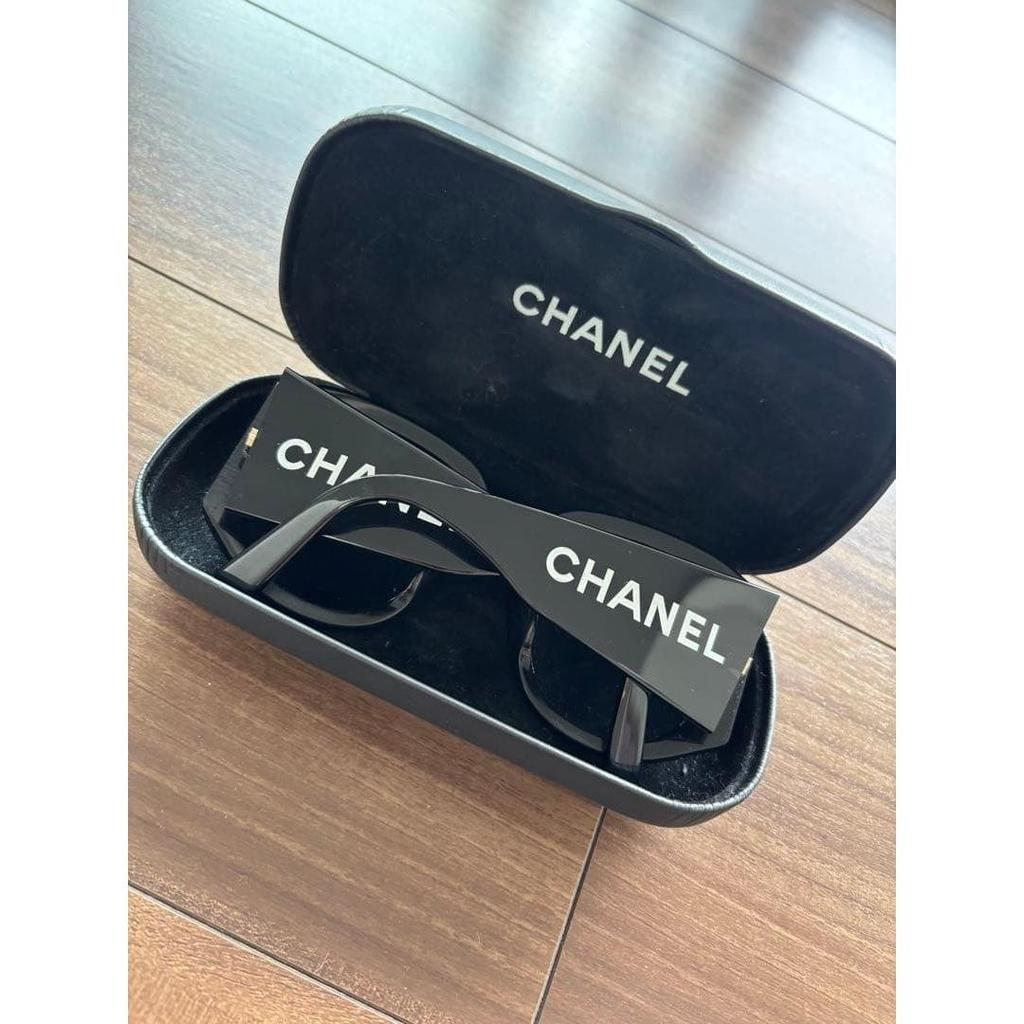 Used CHANEL sunglasses black with logo
