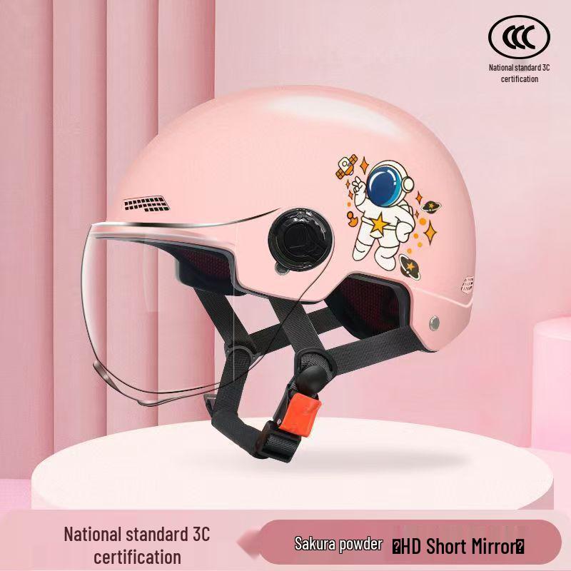 Adjustable 3C Electric Bike Helmet: Lightweight, Cute Design for Men & Women, All-Season Sun Protection