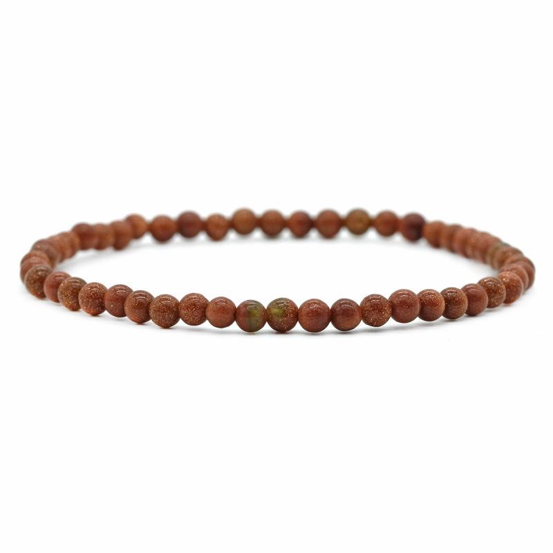 Fresh Style 4MM Agate Tiger's Eye & Volcanic Rock Beaded Bracelet