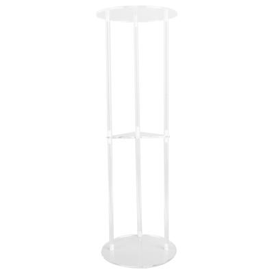 Clear Small Acrylic Drink Table Minimalist Small Round Side Table for Living Room Bedroom Balcony
