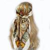 90*90cm Silk Scarf Scarftop Headwraps For Woman Fashion Four Seasons Hair Accessories Hijab Foulard Bandana Femme Headscarf
