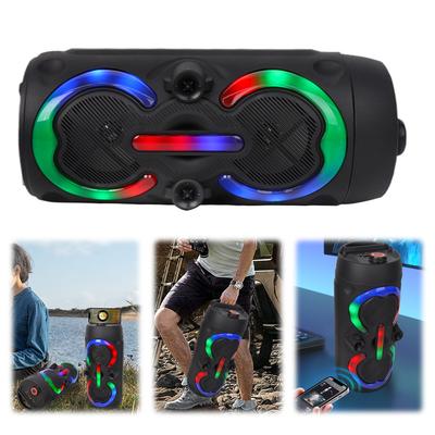 Portable Subwoofer Music Player with Mic & Radio Heavy Bass Sound Speaker 1200mAh Party Stereo Speaker for Home Gathering Party