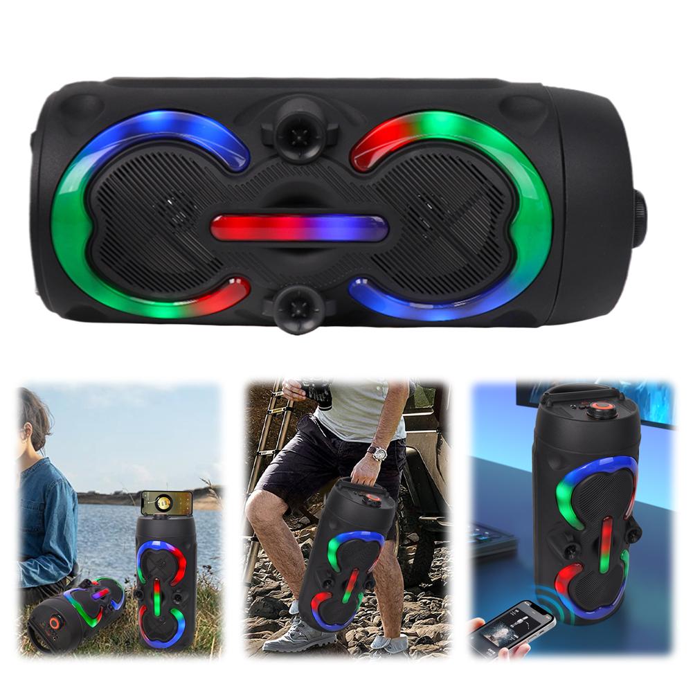 

Portable Subwoofer Music Player with Mic & Radio Heavy Bass Sound Speaker 1200mAh Party Stereo Speaker for Home Gathering Party CHINA