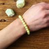 Natural Lemon Jades Bracelet Natural Yellow Stone Beads Bracelets for Men Women Ice Gem Bangle Elastic Jewelry Gift for Lovers