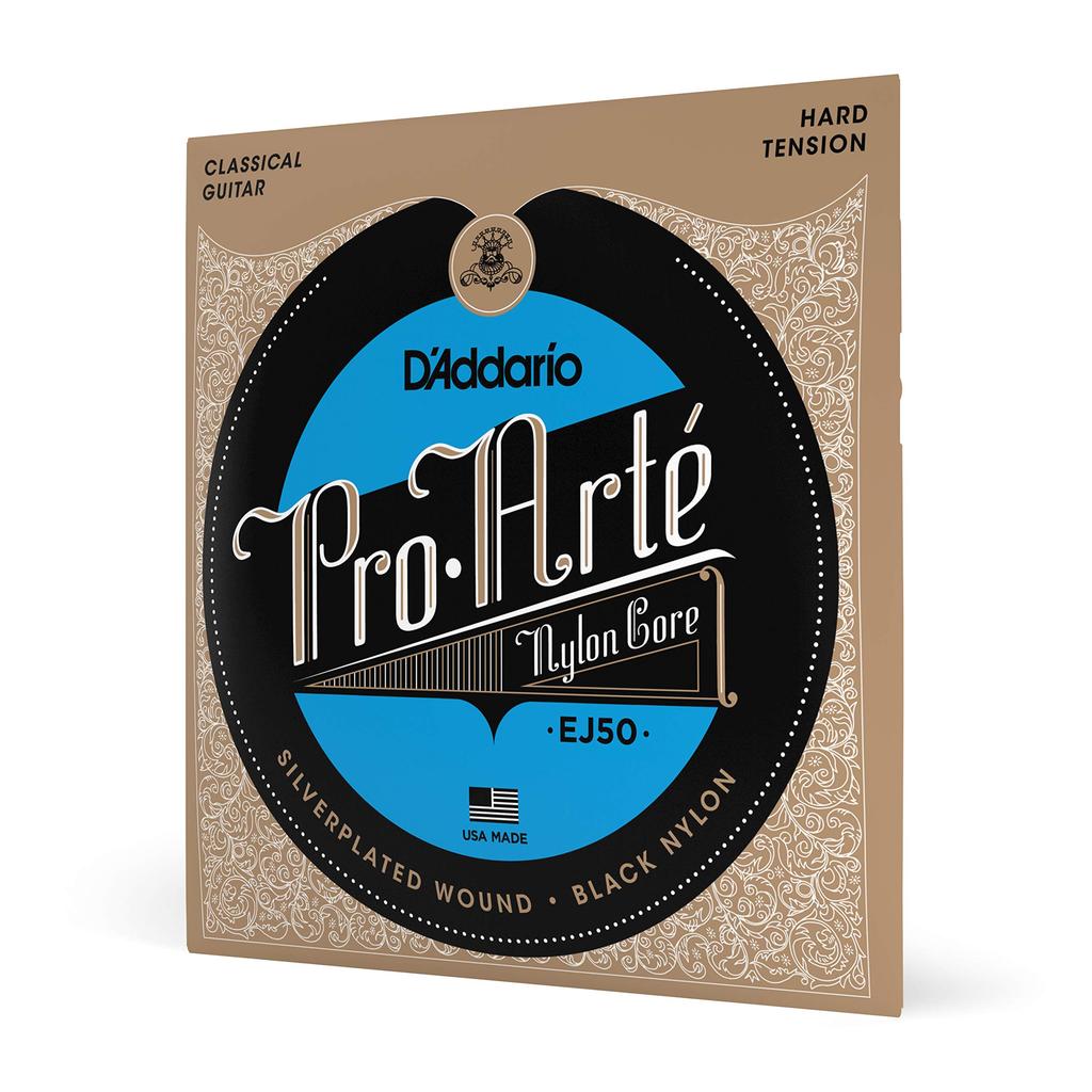 ProArte Classical Guitar EJ50 D'Addario Strings, Silver/Black Hard,