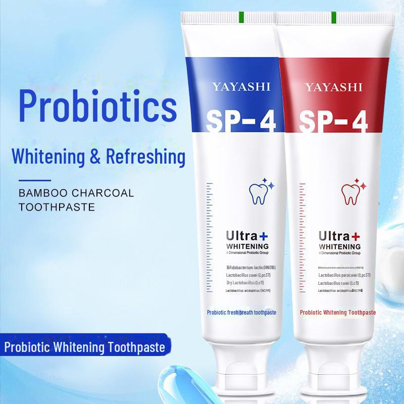 Hot Douyin SP-4 Probiotic Whitening Toothpaste: Freshens Breath, Reduces Yellow Stains, Family Pack 120g